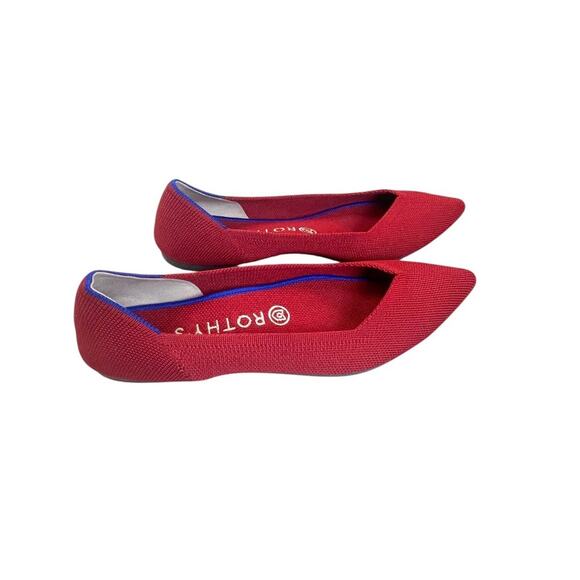 Rothy’s The Point Flats Women’s Size 9 Red Knit Recycled Washable Shoe - Picture 3 of 7